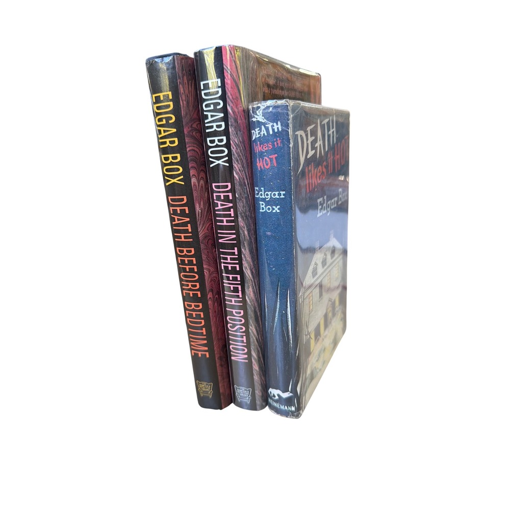 Edgar Box Gore Vidal Mystery Book Set Death in the Fifth Position Bedtime Hot